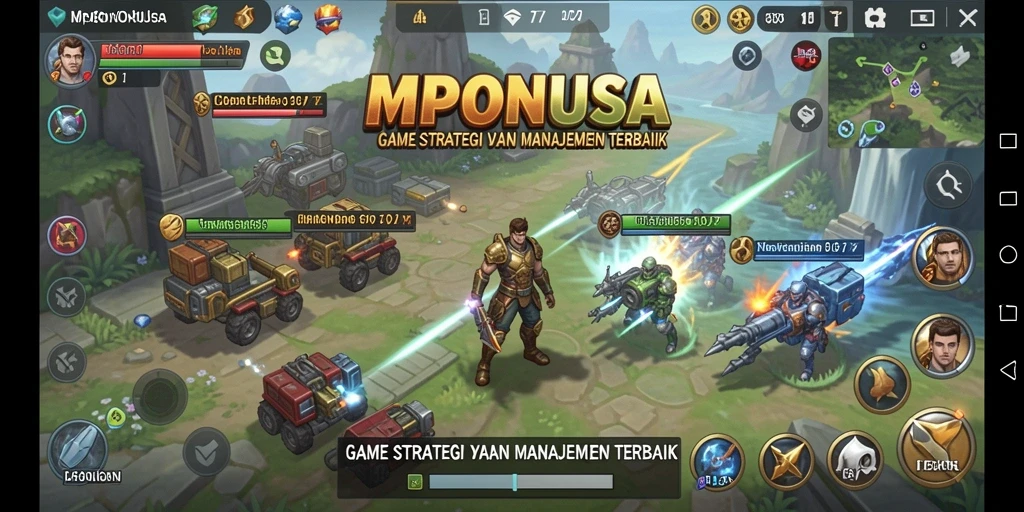 Tampilan gameplay seru di MPONUSA dengan elemen strategi.